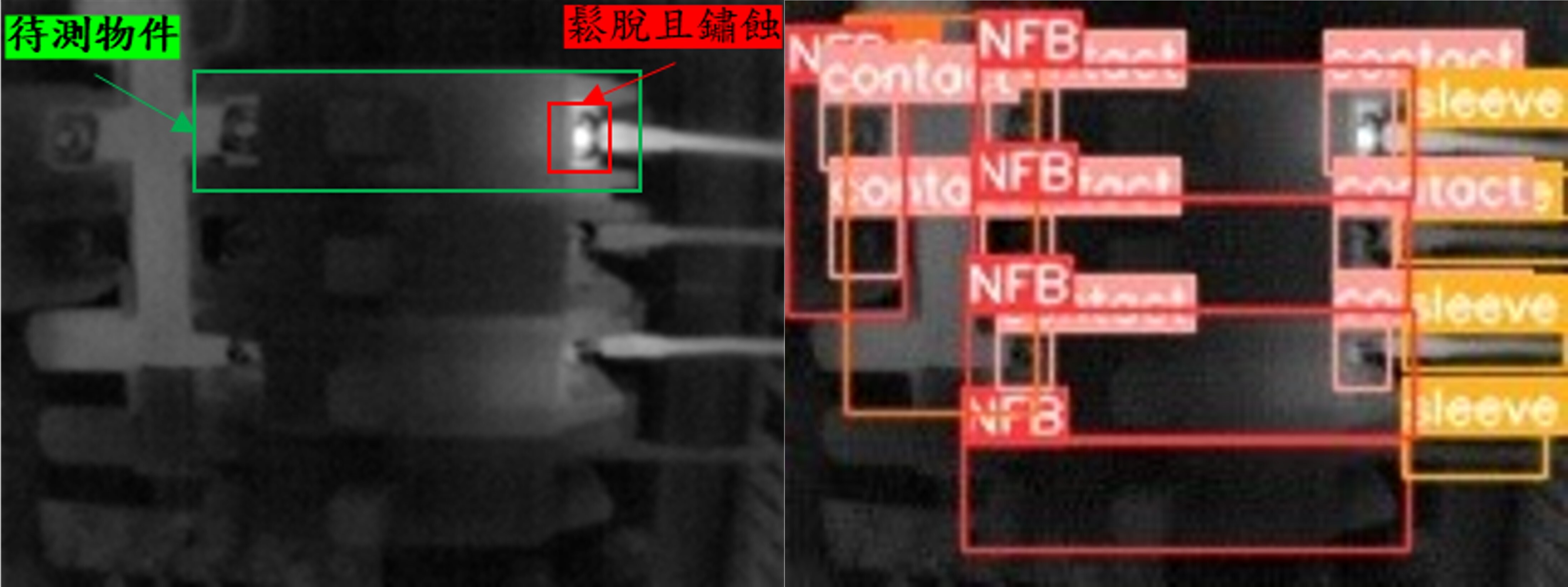 配電元件勿進偵測結果